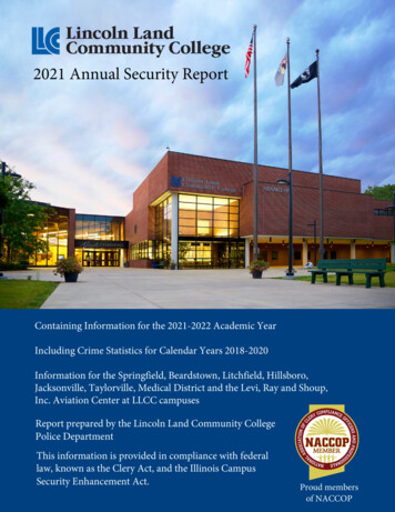 2021-2022 LLCC Annual Security Report