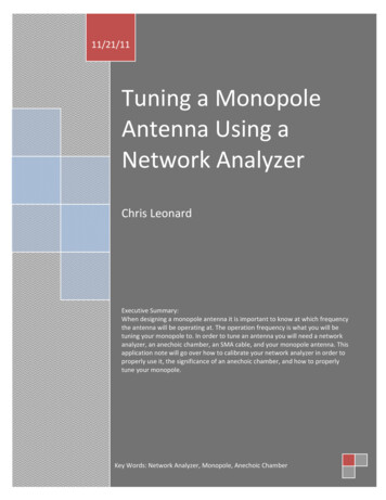 Tuning A Monopole Antenna Using A Network Analyzer
