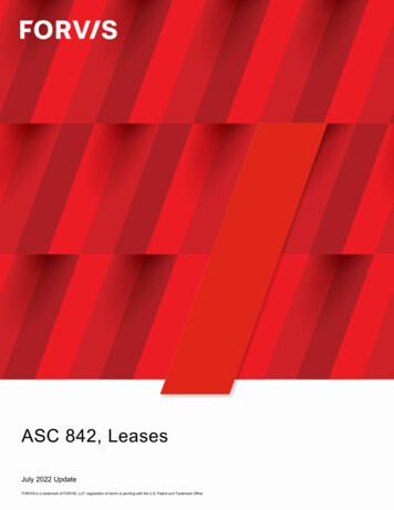 ASC 842, Leases