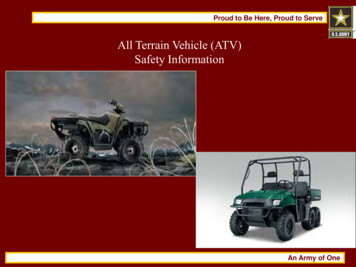 All Terrain Vehicle (ATV) Safety Information - United States Army