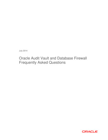 Oracle Audit Vault And Database Firewall Frequently Asked Questions