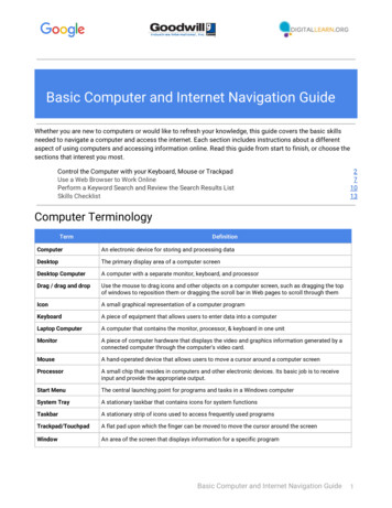 Basic Computer And Internet Navigation Guide - Goodwill Of Central And .