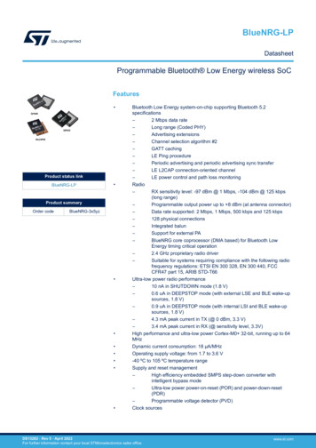 Datasheet - BlueNRG-LP - STMicroelectronics