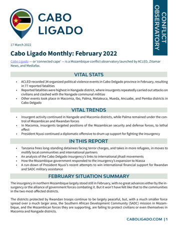OBSERVATORY CONFLICT Cabo Ligado Monthly: February 2022 Cabo Ligado - ACLED