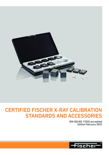 Certified Fischer X-ray Calibration Standards And Accessories