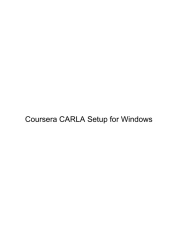 Coursera CARLA Setup For Windows - University Of São Paulo