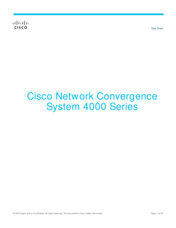 Cisco Network Convergence System 4000 Series Datasheet - Cisco-parts.ru