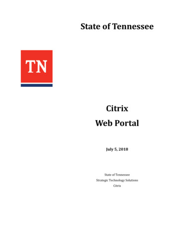 Citrix Web Portal Instructions - Tennessee State Government