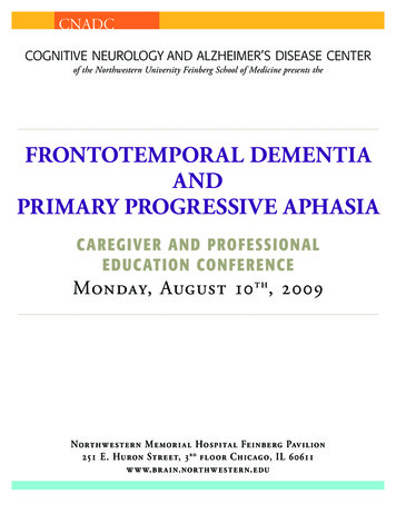 Frontotemporal Dementia AnD Primary Progressive Aphasia
