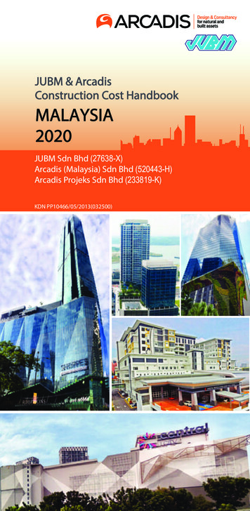 Construction Cost Handbook MALAYSIA 2020 - Arcadis