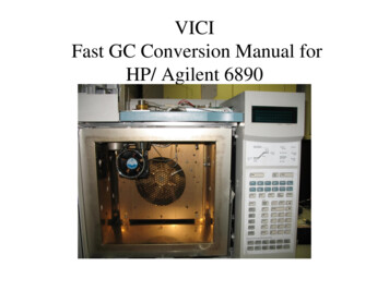 VICI Fast GC Conversion Manual For HP/ Agilent 6890