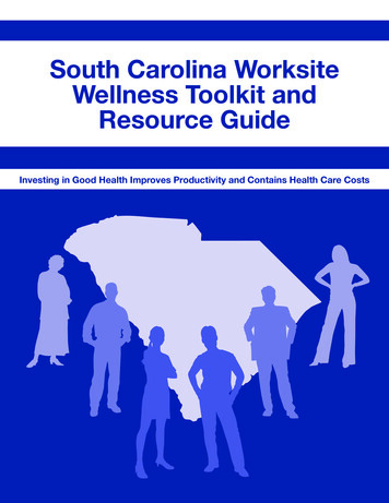 S.C. Worksite Wellness Toolkit And Resource Guide - SCDHEC