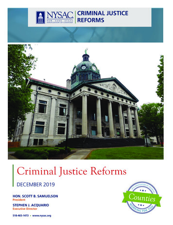 Criminal Justice Reforms Whitepaper 12.20.19 - NYSAC