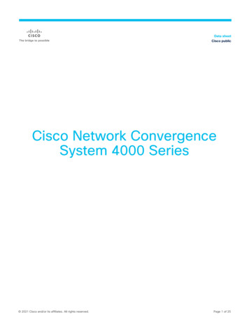 Cisco Network Convergence System 4000 Series Data Sheet