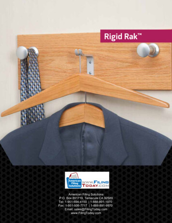 RigidRak Wardrobes Garments Systems Solutions (PDF)