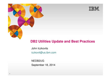 DB2 Utilities Update And Best Practices