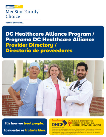 DC Healthcare Alliance Program / Programa DC Healthcare Alliance .