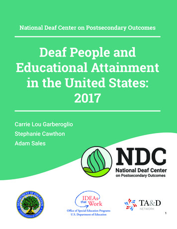 Deaf People And Educational Attainment In The United States: 2017