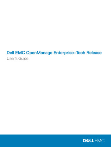 Dell EMC OpenManage Enterprise-Tech Release