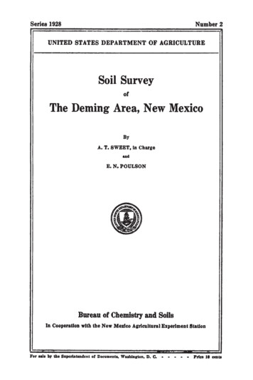 Soil Survey Of The Deming Area, New Mexcio (1928) - USDA