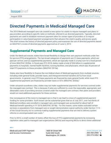Directed Payments In Medicaid Managed Care - MACPAC