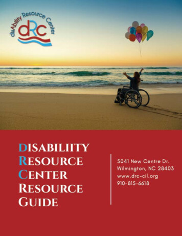 DisAbility Resource Center DisAbility Resource Center