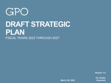 Draft Strategic Plan - Gpo