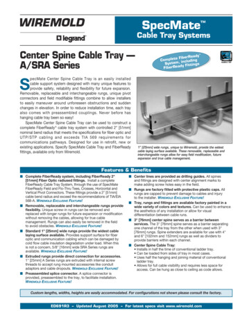 Center Spine Cable Tray Product Specifications - University Of North .