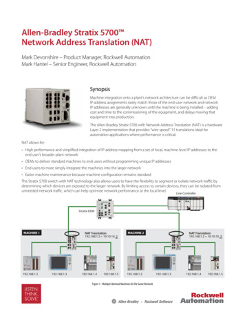 Allen-Bradley Stratix 5700 Network Address Translation (NAT)