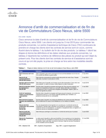 Annonce D Arrêt De Commercialisation Et De Fin De Vie De . - Cisco