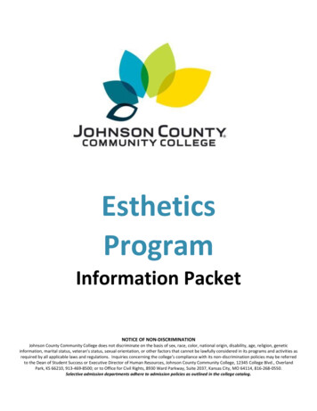Esthetics Program Information Packet - Jccc.edu