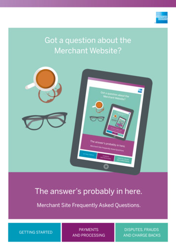 Got A Question About The Merchant Website?