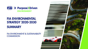 Fia Environmental Strategy 2020-2030 Summary