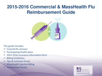 2015-2016 Commercial & MassHealth Flu Reimbursement Guide - MAPHN 