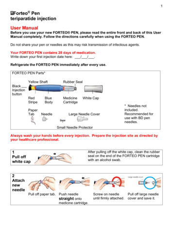 Forteo Teriparatide Injection User Manual - Eli Lilly And Company