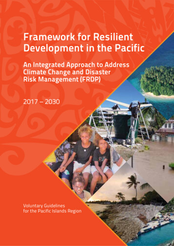Framework For Resilient Development In The Pacific - UNFCCC TEP-A