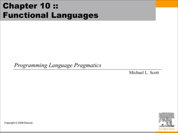 Chapter 10 :: Functional Languages