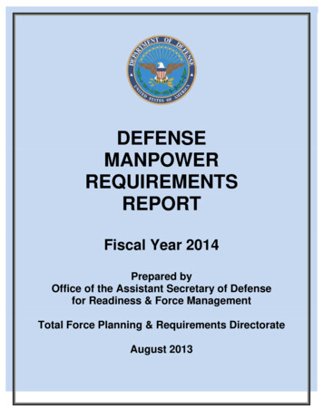 Defense Manpower Requirements Report