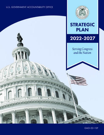 STRATEGIC PLAN 2022-2027 - Government Accountability Office