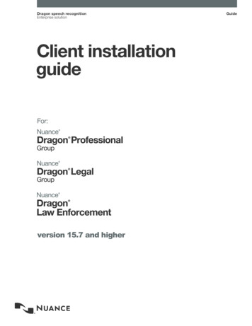 Dragon Speech Recognition Guide Enterprise Solution - Nuance Communications