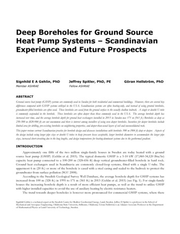 Deep Boreholes For Ground Source Heat Pump Systems - Scandinavian .