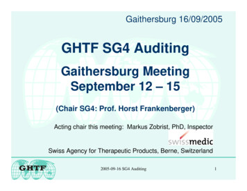 GHTF SG4 Auditing - IMDRF