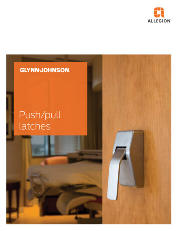 Glynn-Johnson Push-Pull Latches Catalog - TMhardware 