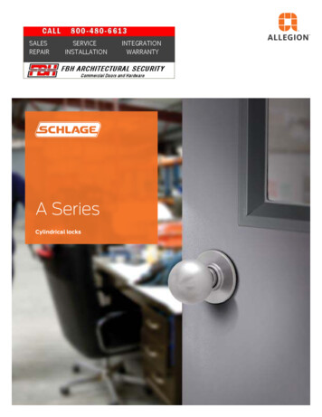 Schlage A Series Catalog - FBH Security