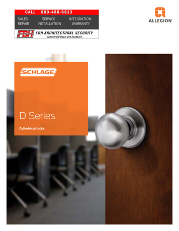 Schlage D Series Catalog - FBH Security