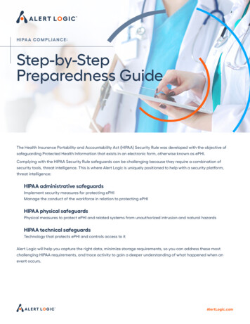HIPAA COMPLIANCE: Step-by-Step Preparedness Guide - Alert Logic