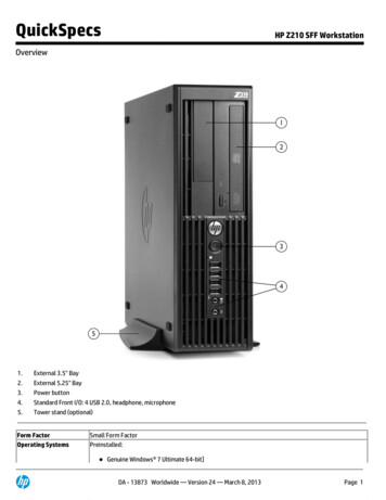 HP Z210 SFF Workstation - Sintexs 