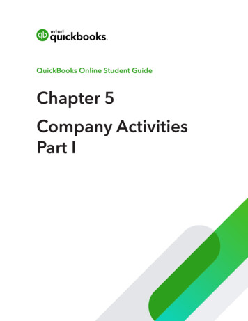 Chapter 5 Company Activities Part I - Intuit 