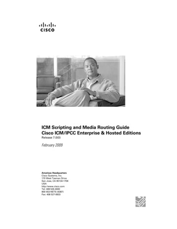 ICM Scripting And Media Routing Guide For Cisco ICM/IPCC Enterprise .