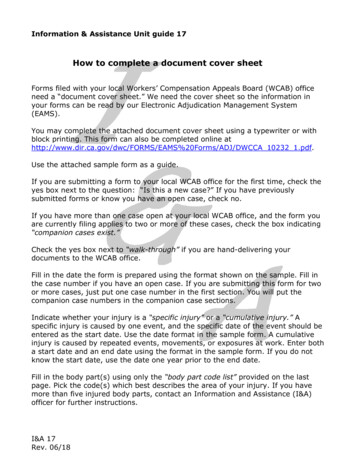 How To Complete A Document Cover Sheet - California Department Of .